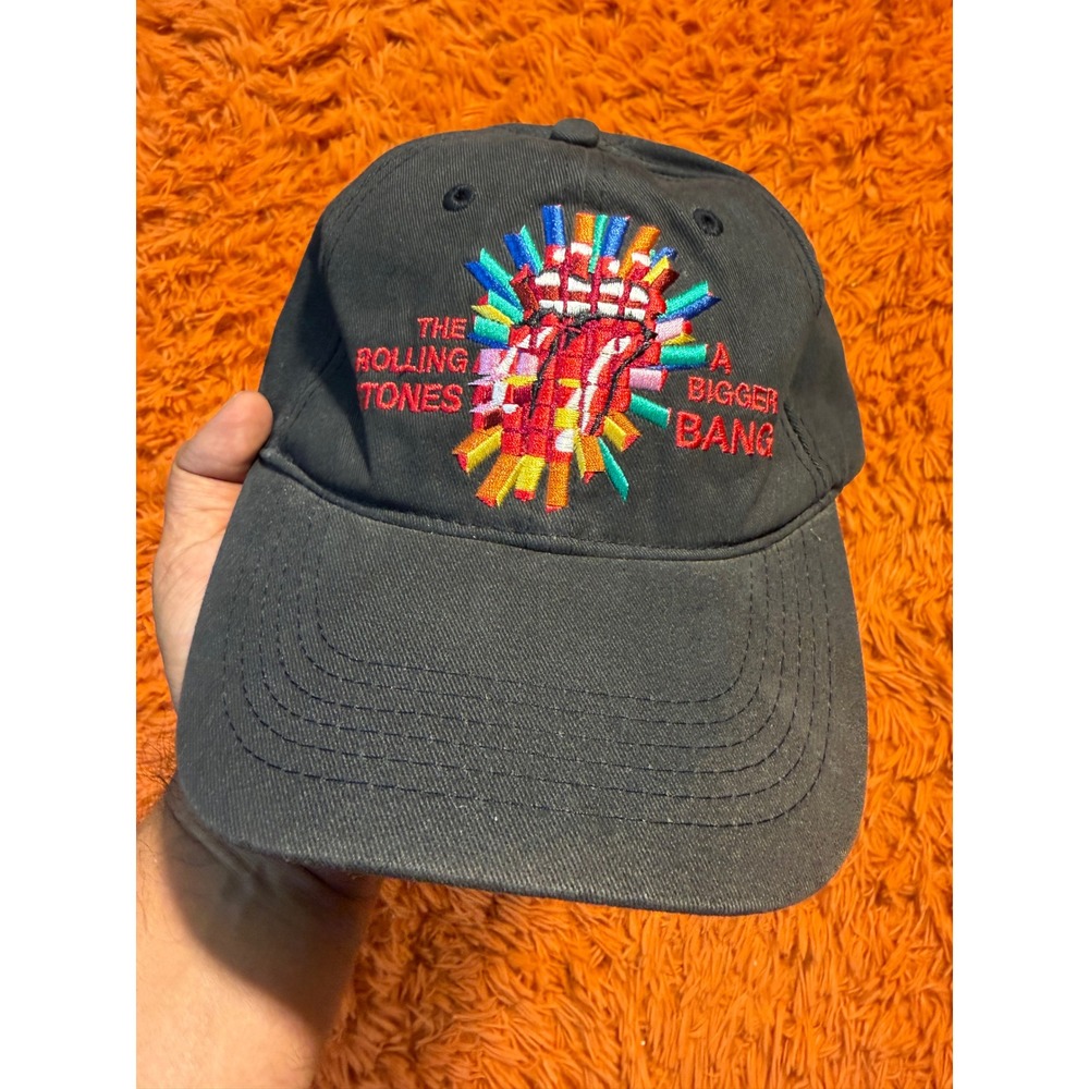 Rolling Stones A Bigger Bang Tour Hat Black Cotton Fan Club Baseball Cap 2005